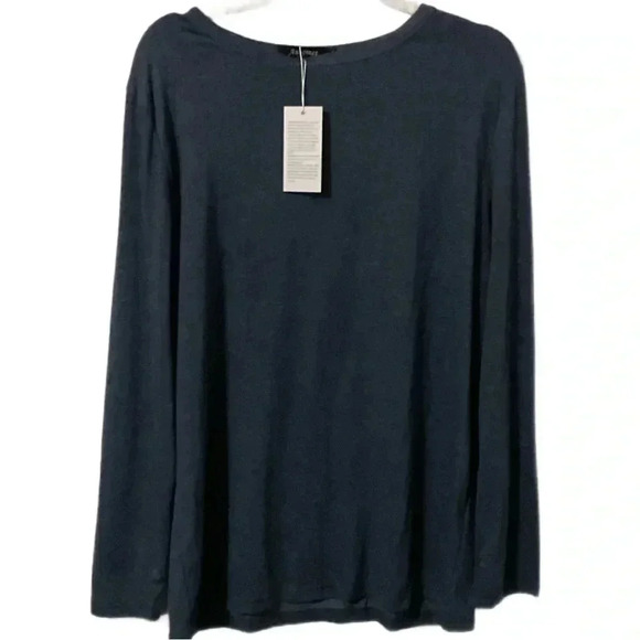 AUTOMET Heather Blue Womens Long Sleeve Shirts Loose Fitted Crewneck Size XL NWT - Picture 1 of 5